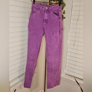 Wild Fable Super High Rise Straight Leg Purple Jeans